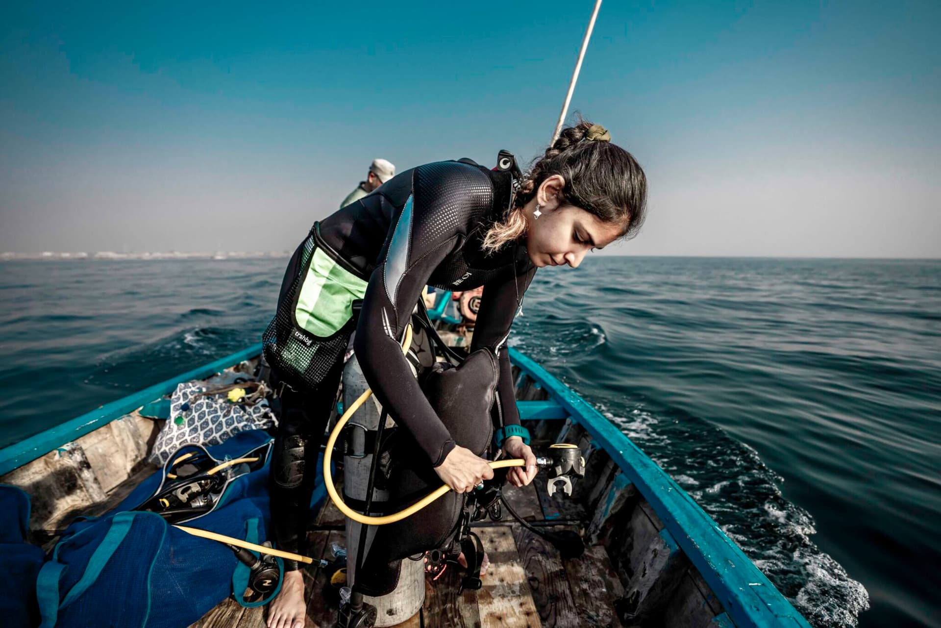 Fishing on the Arabian Sea off the coast of Pakistan